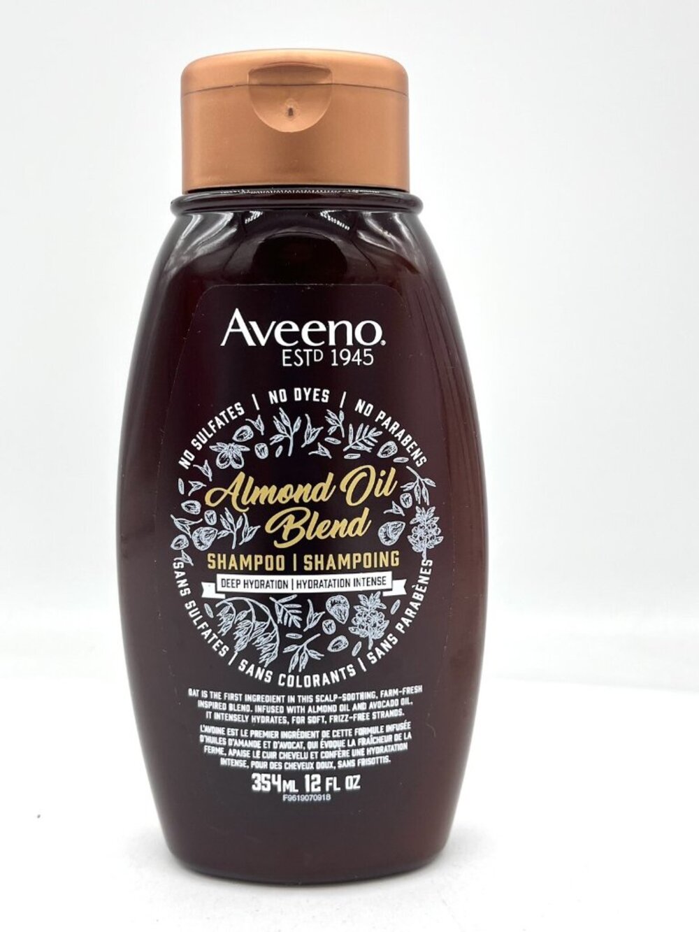 (1) Aveeno Almond Oil Blend Shampoo Deep Hydration 12 fl oz, New